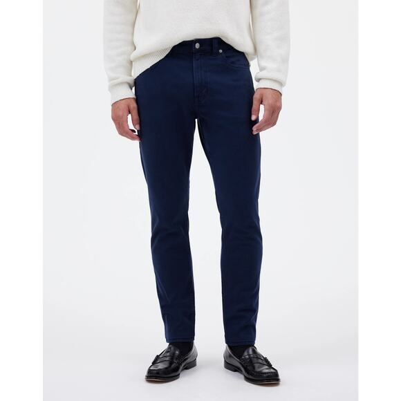 NWT Madewell The Athletic Allday Slim Pant In Navy Size 34x32 - Picture 2 of 9